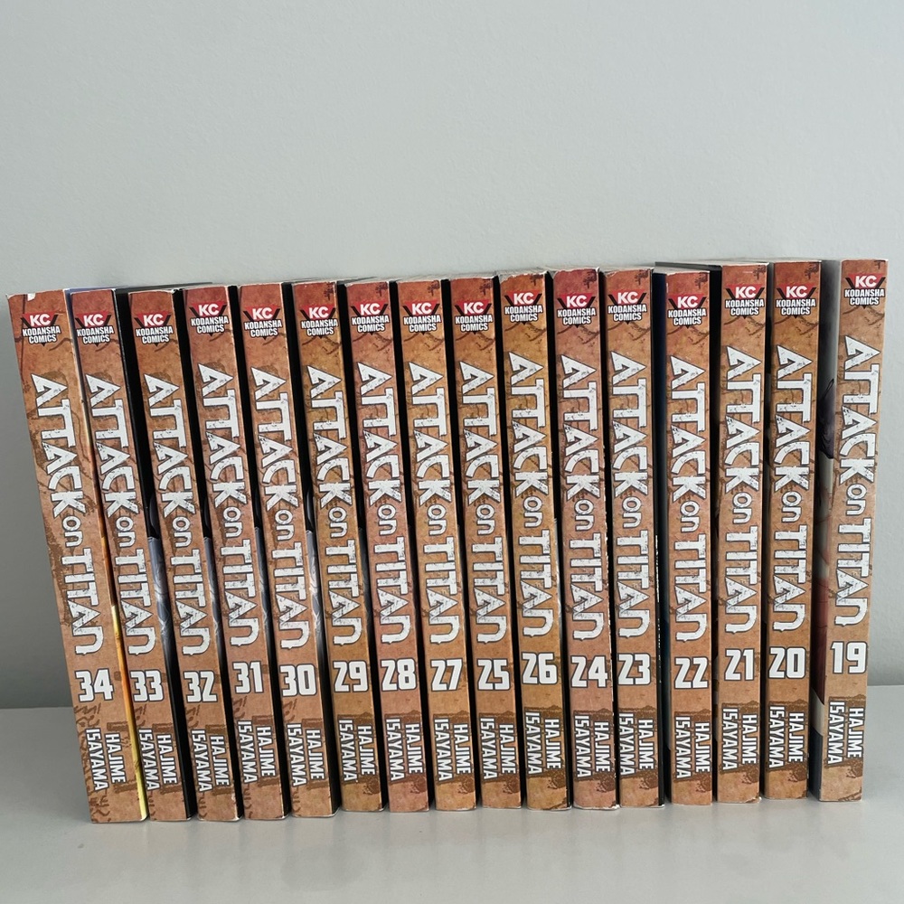 Attack on titan manga volumes 19-34
